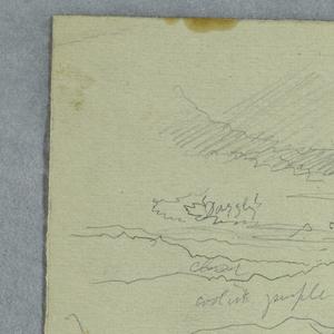 Drawing, Sketch of Cloudy Sky over Mountains and a Sky with Clouds, Jamaica, possibly 1865