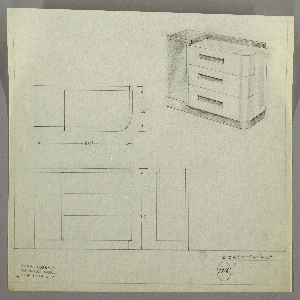 Drawing, Emil Schwarzhaupt Apartment: Chest of Drawers, 1930s