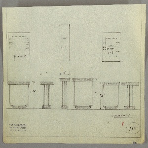 Drawing, Radio City Music Hall, Nicotine Room: Table, Side, 1932
