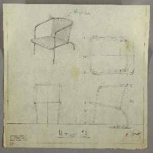 Drawing, Armchair: Upholstered, 1930s