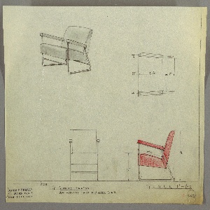 Drawing, Armchair: Upholstered, 1930s
