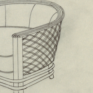 Drawing, Circular Back Chair, 1940s