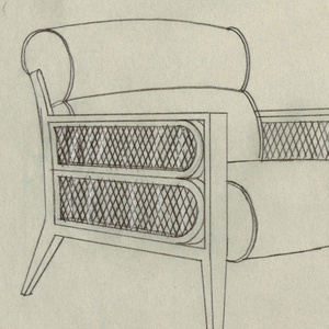 Drawing, Chair- 2 Horizontal Back, 1940s