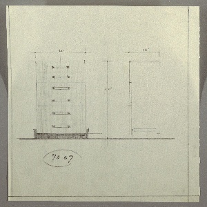 Drawing, Chest: Six Drawers,  Rectangular Pulls-Centered, 1931