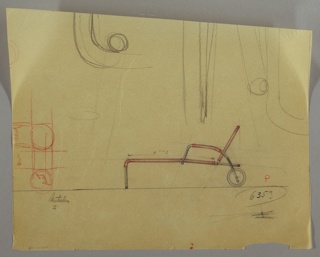 Drawing, Design for Portable Chaise Longue