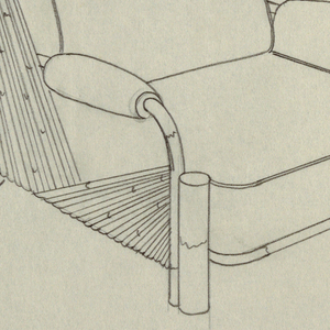 Drawing, Fan Armchair, 1940s