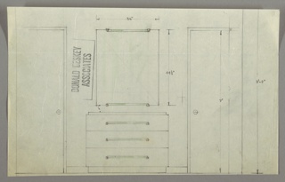 Drawing, Design for Dresser with Mirror