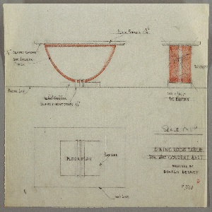 Drawing, Coudert Nast Apartment: Dining Table, 1930s