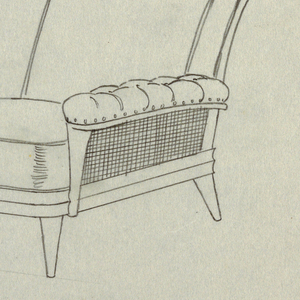 Drawing, 3 Cushion Tuff [sic.] End, 1940s