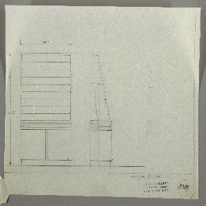 Drawing, Cabinet with Display Rack for Printed Matter, 1930s