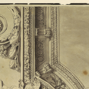 Drawing, Design for Cornice of Oblong Ceiling, 1770–80