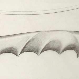 Drawing, Mezzaluna Knife: Two Stud, June 26, 1990