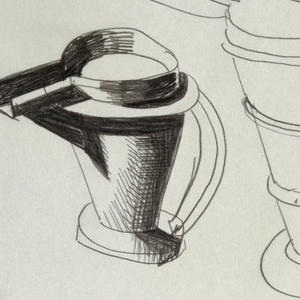 Drawing, Designs for Four Coffee Pots, February 14, 1985