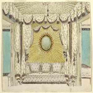 Drawing, Design for Bed with Tented Alcove, probably for the Prince of Wales