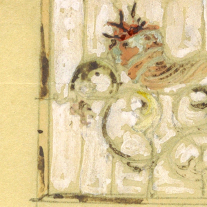 Drawing, Stained glass window panel, 1890–1900