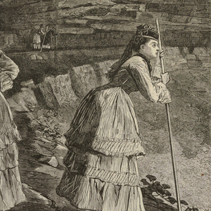 Print, Under the Falls, Catskill Mountains, from Harper