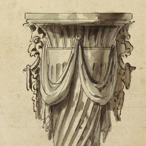 Drawing, Design for a Candlestick, Cup, and Vase, 1770