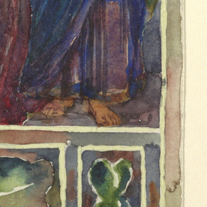 Drawing, Stained glass window: Christ and Peter, 1890–1900