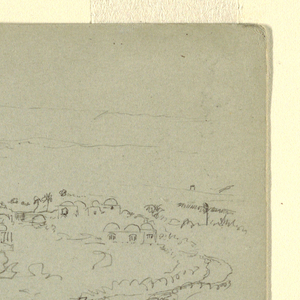 Drawing, Tower at Lydda, and Ramleh seen from Ramleh Tower, Palestine [Ramleh, Israel], February 7 and 10, 1868