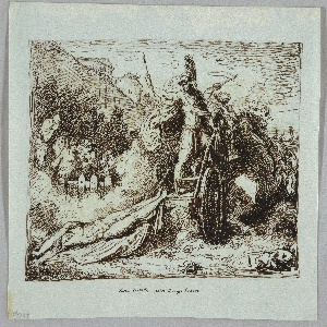 Drawing, Achilles Drags the Body of Hector, ca. 1790