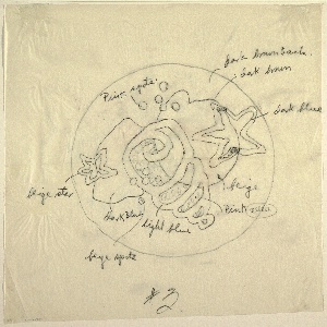 Drawing, Bathroom Rug Design: Sea, early 20th century