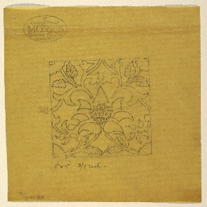 Drawing, Design after William Morris, a Tile, after 1917