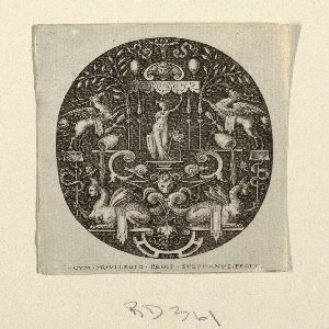 Print, Grotesques Sur Fond Noir: Athena (Grotesque on Black Background: Athena), ca. 1575