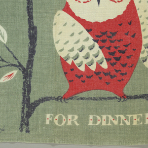 Dish Towel, Who-o-o-o-s for Dinner, 1950–55