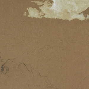 Drawing, Mountains Near Mocho, Ecuador, Probably Showing Mt. Chimoborazo Framed By Clouds, June 16, 1857