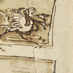 Drawing, Three Panels with Cupids, ca. 1820