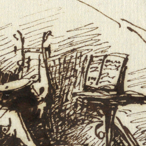 Drawing, Lunette with Music and Poetry, ca. 1800