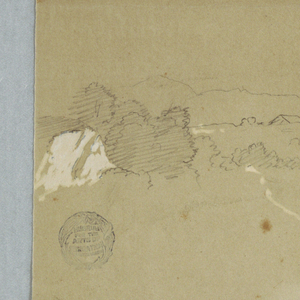 Drawing, Houses near a Cascade in the Mountains, Guaranda, Ecuador, June 3, 1857