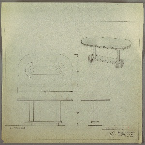 Drawing, Table, Oval