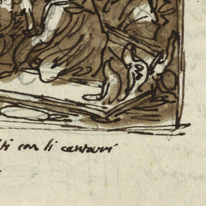 Drawing, Battle of the Centaurs and Lapiths