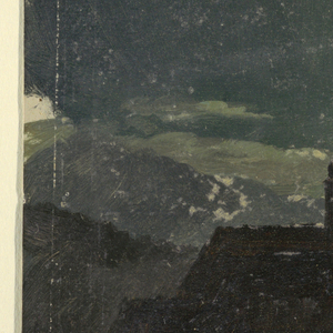 Drawing, Alpine Landscape at night, 1868
