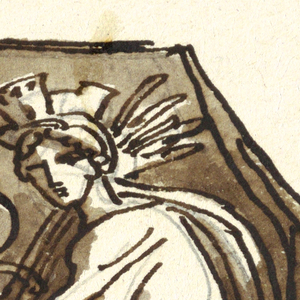 Drawing, Decorative Project with Octagonal Representation of Summer, 1815