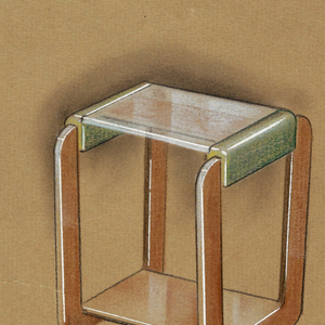 Drawing, Design for an End Table, 1930–40