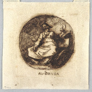 Drawing, Decorative Project with Prudence in Oval, ca. 1780