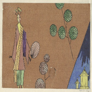 Drawing, Textile Design:  Japanland, 1923