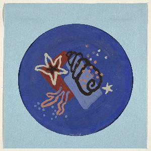 Drawing, Bathroom Rug Design: Sea Themes, 1930–31