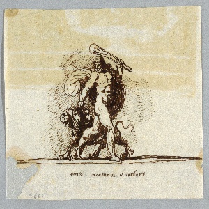 Drawing, Hercules and Cerberus, 1805
