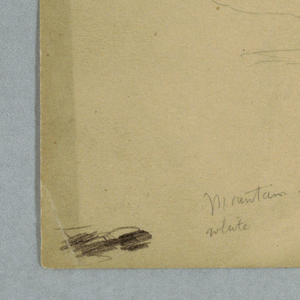 Drawing, Mountain Peak, Possibly Chimborazo, Rising over Three Successive Mountain Ranges, Ecuador, 1857