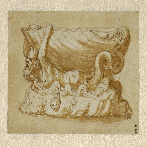 Drawing, Design for a Saltcellar, 1524–46