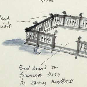 Drawing, Day Bed Design, 1985