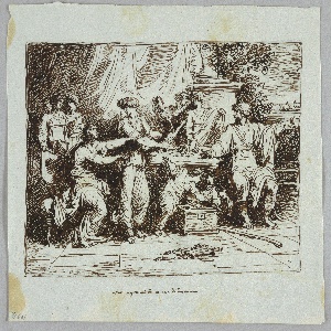 Drawing, Ulysesses Discovers Achilles in Scyros, ca. 1790