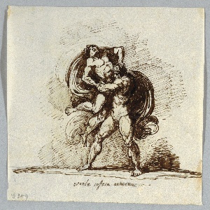 Drawing, Hercules and Antaeus, 1805