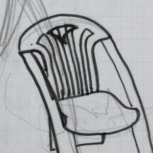 Drawing, Multiple chair sketches f, ca. 1982