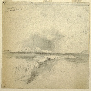 Drawing, Spanish Peak in the Rain, Colorado, June 2, 1901