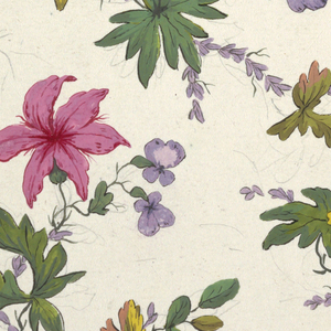Drawing, Floral design for printed textile, 1800–1818