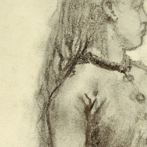 Drawing, Girl Holding a Shell, 1879